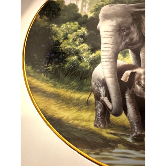 Vintage Will Nelson The Asian Elephant The Endangered Species Plate Collection - Picture 3 of 9
